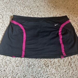 Black Pink Striped Nike Tennis Athletic Skirt Sphere Dry Built In Shorts Size L
